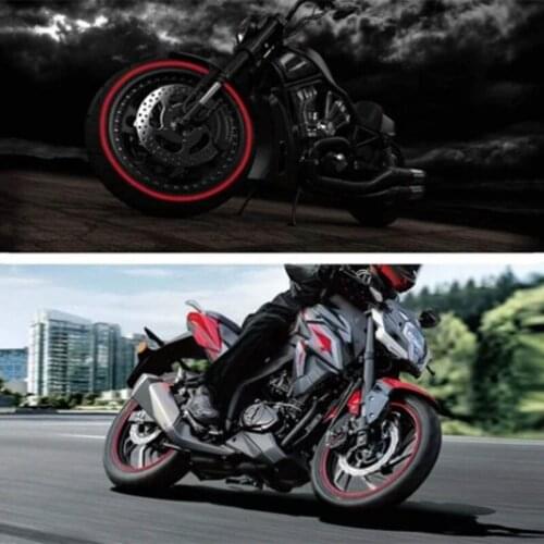 18pcs Motorcycle Wheel Rim Sticker Tire Hub Reflective Tape Stickers Bicycle Motorbike Car Decals For Honda BMW