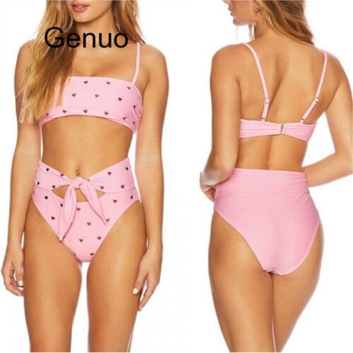 2 Piece Bandage Swimsuit Bikini Push Up Swimwear Women High Waisted Girls Bathing Suit Tankini Swimsuits Women Biquini