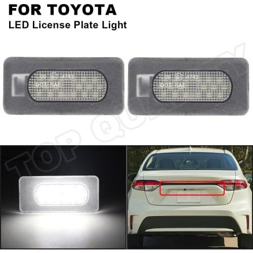2Pcs LED License Plate Light Number Plate Lamp For 2019 2020 2021 Toyota Corolla OEM Replacement Rear Tail Lamp
