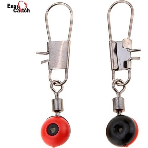 30Pcs/lot Fishing Line Sinker Slides Big Plastic Head Space Beans Fishing Weight Slip Clip Fishing Swivels Connector Accessories