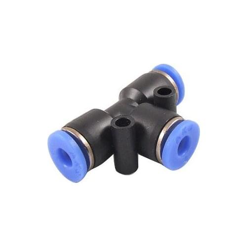 5 Pcs 4mm to 4mm One Touch Ends Piping Push In Quick Fittings T Connectors