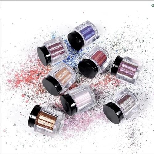 8 Colors Eye shadow powder Single color Glitter Eyeshadow Powder Metallic Shiny Eyes Shadow Shimmer Eye Makeup Beauty Cosmetics