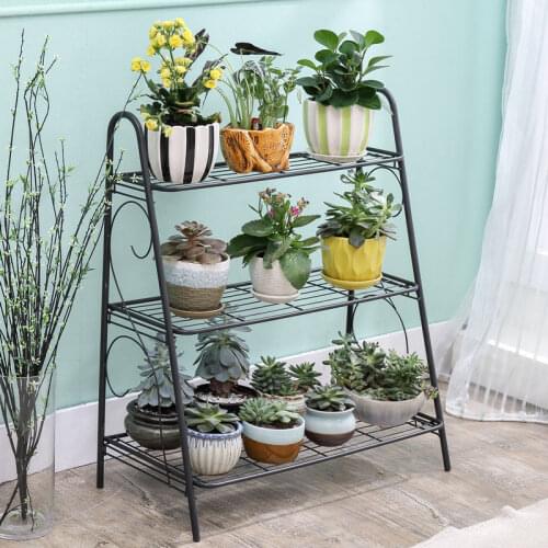 899 Flower Shelf Multi-layer Indoor Home Balcony Decoration Rack Wrought Iron Living Room Simple Flower Pot Multilayer Rack