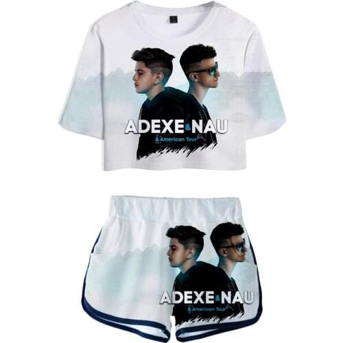 Adexe & Nau 3D Summer Unisex Sets Sexy Short Tops+shorts Elastic Waist Suit Youthful Novelty Y2K Two Piece Sets Classic Clothes
