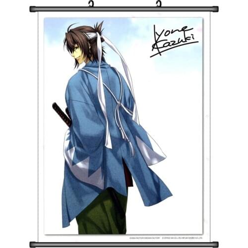 Anime Hakuoki Yukimura Jiziru & Hijikata Toshizo & Okita Souji & Saitou Hajime Home Decor Wall Scroll Poster Decorative Picture