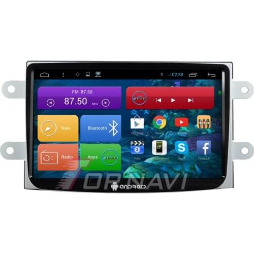Topnavi Quad Core Android 6.0 Car GPS Navigation for Duster/Logan/Sandero Autoradio Multimedia Audio Stereo,NO DVD