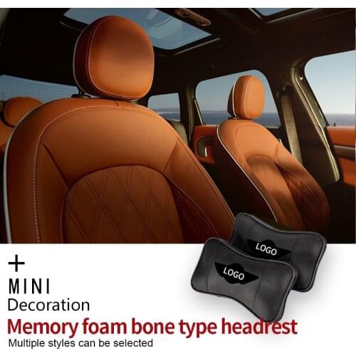 Car Styling Seat Back Head Neck Pillow Cotton Headrest Protector For Mini Cooper One S R55 R56 F55 F56 JCW F60 F54 Accessories