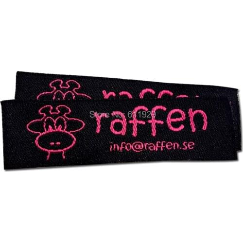 Free shipping custom clothing woven label/garment woven tags/logo brand name printing/embroidered tag/collar label/main label