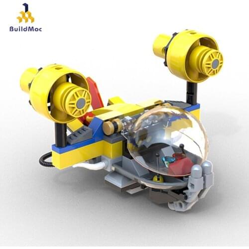 Buildmoc Technical Deep Space Jet Mini Modular Aircraft Space Vehicle Jet Ship Building Block Model Children Toy Birthday Gift