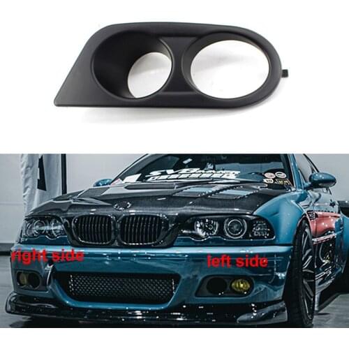 For BMW 3 Series E46 M3 1998-2006 Fog Lamp Shell Front Bumper Grille Driving Lamp Cover Fog Light Cover Double Hole