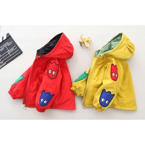 Children Clothing 2020 Autumn Winter New Kids Handsome Clothes Boy Cartoon Coat Baby Windbreaker Girls Cartoon Ear Hooded Jacket