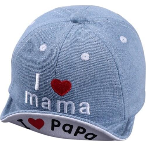 Baby Hat I Love mama &papa Newborn Boys Girls Cotton Baseall Hat Soft Spring Kids I Love mama Printed Caps