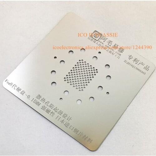 For iPhone 8 8Plus X NAND Flash Chip BGA Stencil Reballing IC Pins Solderin Tin Plant Net Drum-up Heat Template 0.15mm Thickness