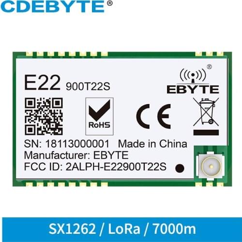 E22-900T22S1B SX1262 915MHz UART SMD Wireless Transceiver RF Module RSSI Net Working For IPEX Antenna CDEBYTE