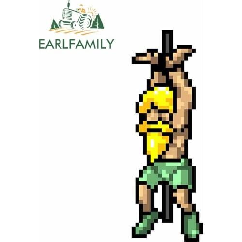 EARLFAMILY 13cm x 4.6cm for Arcade Metal Slug Clark Still Car Sticker Trunk Windshield Decal Tuning Air Conditioner Decoration