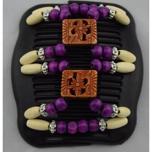 Purple cream silver CCB colorful beads magic comb 12 pcs/lot classical comb Easy to Use professional lady comb