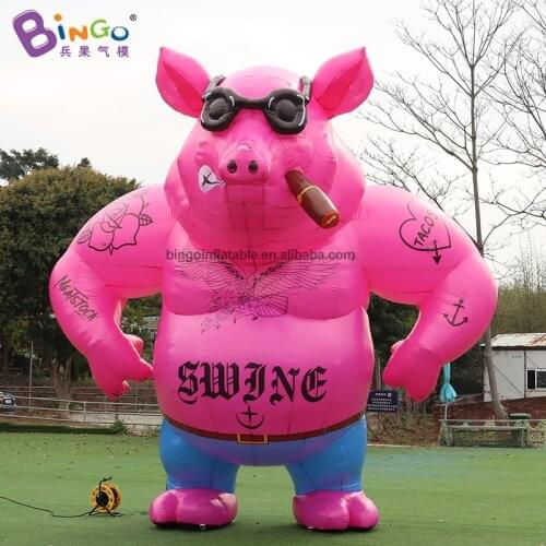 Customized 5 Meters Tall Party Supplies Giant Inflatable Pig Character for Decoration Toys BG-C0427