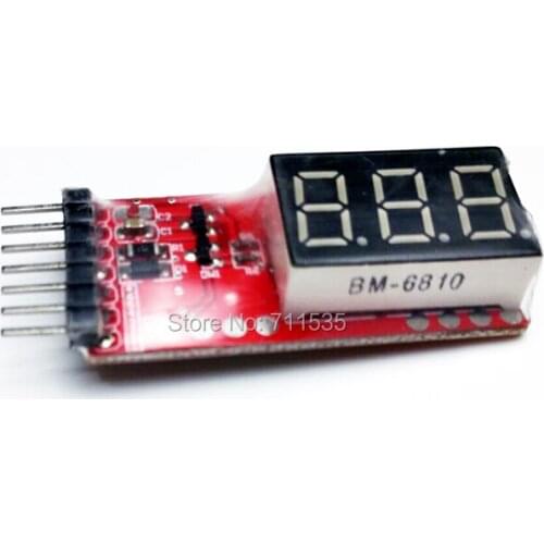 2-6s RC Lipo Battery Low Voltage Alarm Indicator 2-6 Cells Meter Checker Tester Test LED Display Board Module BB Speaker