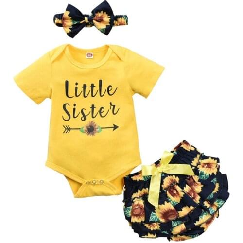 0-24M Newborn Kid baby Girl Floral Clothes set Summer Short Sleeve Body Top Romper and Flower Shorts set Elegant Cute Outfit