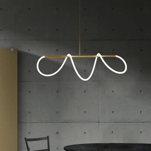 Creative LED Chandelier Pendant Lamp 110/150/200CM Decorative led Gold Pendant Light Rustre for Dining Room Foyer Kitchen Cafe