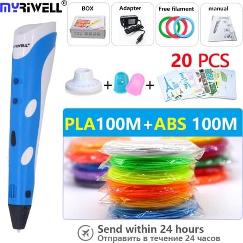 Myriwell 3d pen 3d pens abs 1.75mm pla filament 3d printed pen 3 d pen 2017 Smart Child birthday present graffiti pen-3d model