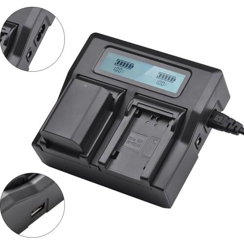 NP-FZ100 NP FZ100 Camera Charger Quick Dual+USB Output Fit for Sony Alpha /9R /A9R /9S /A9S /A7RIII /A7R3 /7RM3 /A7m3 /BC-QZ1