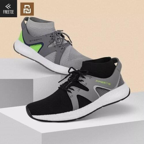 Original Xiaomi FREETIE Cloud Elastic Barefoot Casual Shoes Integrated Flying Woven High Elastic Upper PU Sport Sneakers