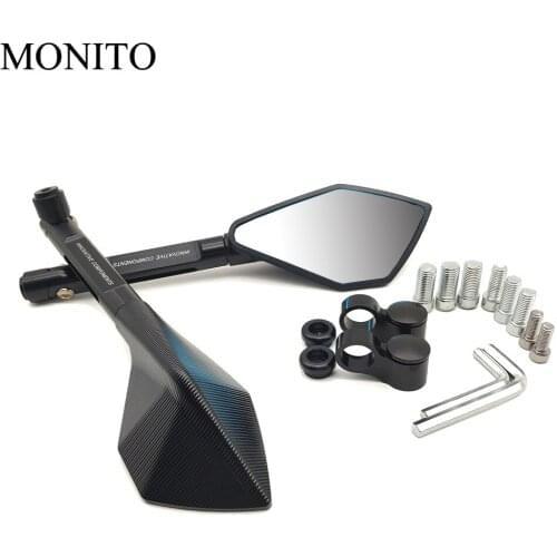 Full CNC Aluminum Motorcycle Mirrors Moto Rearview Blind Spot Side Mirror For KAWASAKI KLX KX 65 85 100 125 250 250F 450F KLX125