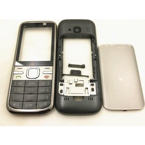 Full Complete Mobile Phone Housing Cover Case Repair Parts +Arabic and English Keypad for Nokia C5 C5-00