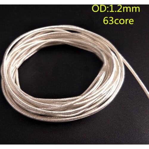 50meters 1.2mm oxygen-free copper silver plated wire 63core