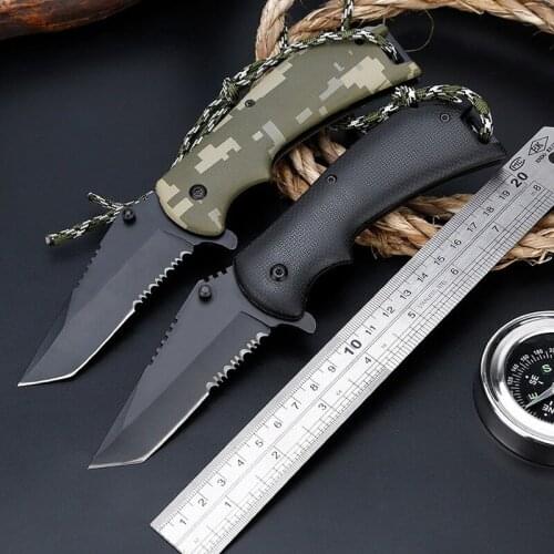 Tactical High-hardness Folding Knife Field Survival Multi-function Folding Knife Self-defense Outdoor Knife Gadgets for Men