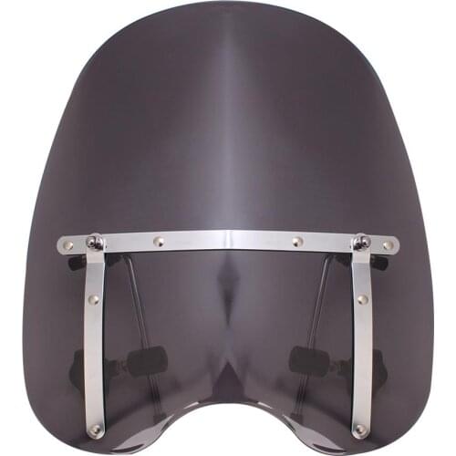 Motorcycle 7/8"&1" Universal Windshield Windscreen For Harley Honda Shadow ACE 750 Aero Spirit 1100 Suzuki Yamaha Dyna Fatboy