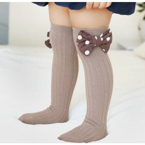 1-8Y Winter Autumn Baby Knee High Socks Baby Girls Infants Toddlers Soft Cotton Baby Socks Childrens Long Socks