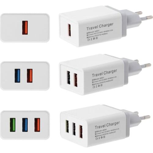 1pcs New OOTDTY USB Port 5V 2.4A Travel Wall Charger Power Adapter EU Plug For Cell Phone Tablet iPhone 5 6 7 iPad Android