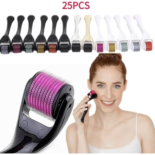 10/25 Pcs Micro Needle Roller Set Derma Roller Dermaroller Titanium Hair Regrowth Beard Growth Anti Hair Loss Skin Care Tools