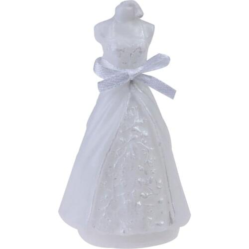 4pcs/lot Wedding Dress Art candles wedding Decoration Cake Resin Bridal Wedding Christmas Favor candles and creative personality
