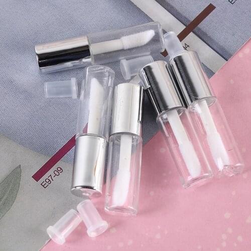 5 Pieces 1.2ml Mini Empty Lip Gloss Tube Container Clear Lip Balm Tubes Containers Lipstick Refillable Bottles Lip Gloss Tubes