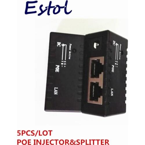 Hot on sale 5 pieces/lot PoE injector splitter module power over ethernet switch connector adapter power supply
