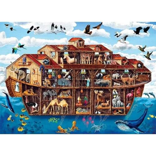 New 5D Diamond Painting Noah Ark Ship Bird Sea cross stitch kit mosaic 3D DIY diamonds embroidery Home decoration gift BY1325