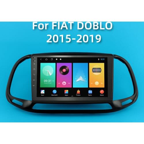 For FIAT DOBLO 2015-2019 2 Din 2.5D 9 Inch Screen Android Car Stereo Gps Navigation Radio Bluetooth Car Multimedia Video Player