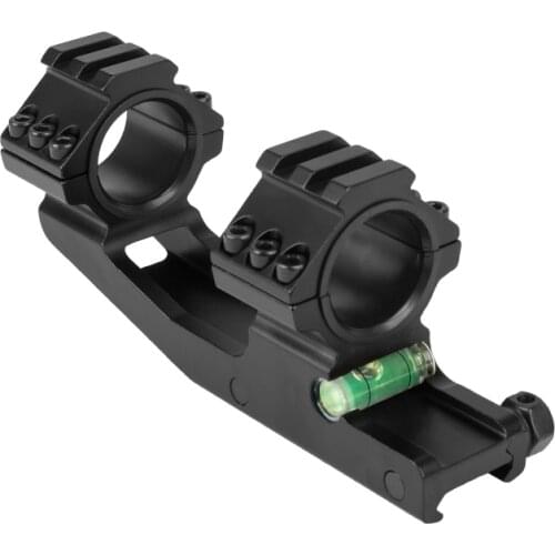 One Piece Hunting Scope Mount 25.4mm/30mm Double Scope Rings Adapter Picatinny Weaver Rail With Bubble Level For Tactical Sights