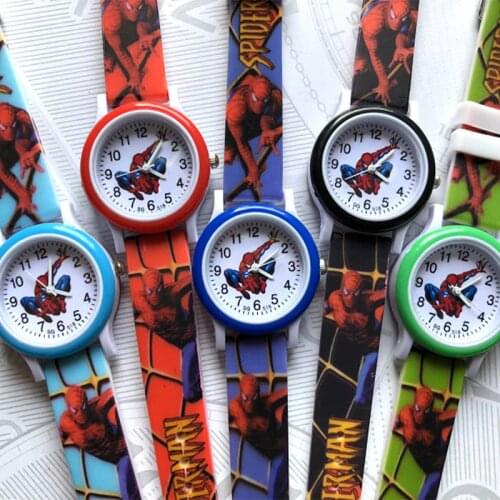 Disney marvel Cartoon spiderman Girls Watches Kids Colorful Light Source Rubber Boys superheroes Watches Children birthday Gifts