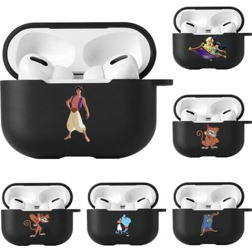 Earphone Case For AirPods Pro Cases Wireless Bluetooth Headphones Black Cover For Apple Air Pods Pro Funda Disney Aladdin
