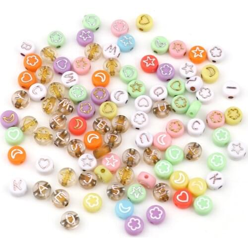 DoreenBeads Retail Acrylic Beads Flat Round White At Random Pattern About 7mm Dia.Jewelry Findings, Hole: Approx 1.5mm, 500 PCs