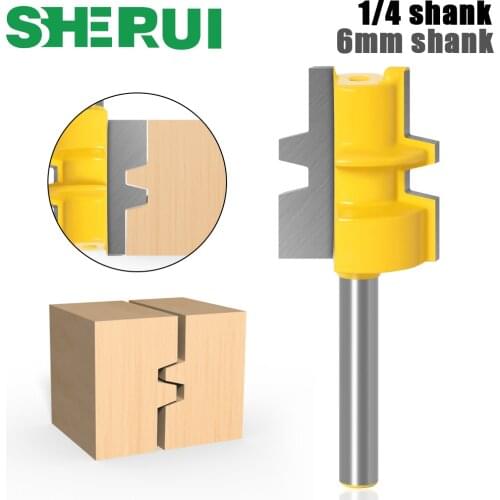 Glue Joint Router Bit - Medium Reversible - 1/4" Shank - Woodworking cutter Tenon Cutter for Woodworking Tools