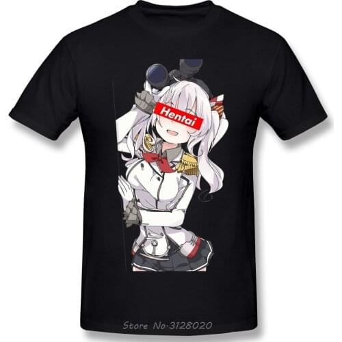 Kashima Graphic T Shirt Popular Mens Short Sleeve T-shirt Hentai Japanese Anime Printed Tshirt Summer Cotton Tees