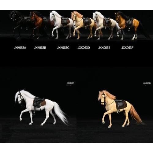 JXK JXK063 1/12 Ili Horse with Leather Harness Animal Stature Model Scene Accessories Props Fit 6'' Action Figure Body