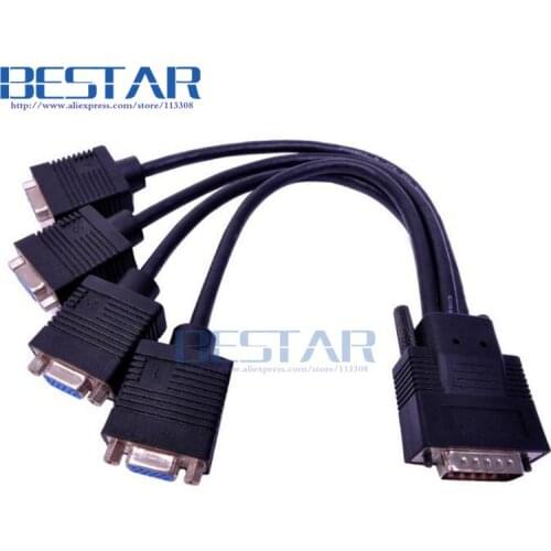 CFH60 60pin Male To VGA HD 15Pin x 4 VGA*4 Female Adapter connector cable For DMS599 LFH60 Graphics dms 59