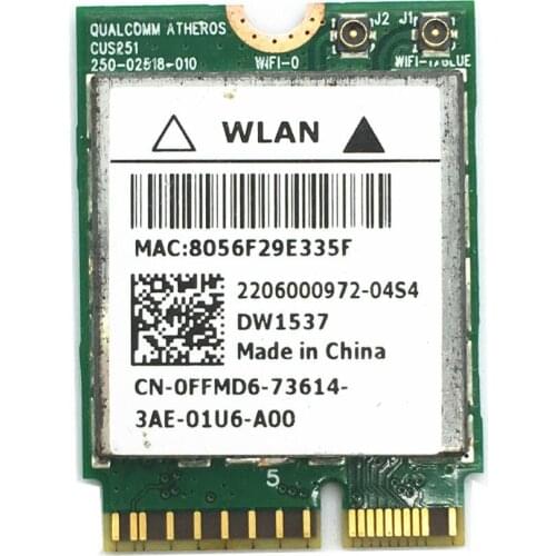 Wireless Adapter Card for Dell DW1537 Atheros QCSNFA282 WIFI 300M + BT 4.0 M.2 Card for Dell Venue 11 Pro