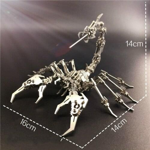 Scorpion King 3D Stainless Steel DIY Assemble Detachable Model Puzzle Ornaments Model Building Kits Kids Men Gift